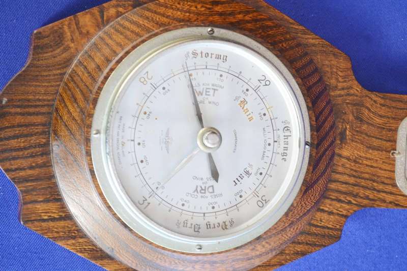SB Smiths Vintage Barometer' / Thermometer - Wall Mounted