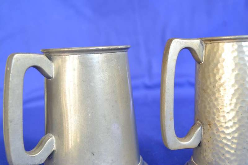 Viners  and Cameo English Pewter Tankards - Vintage