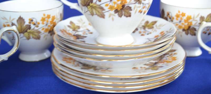 Royal Vale Vintage Bone China Trios x 4