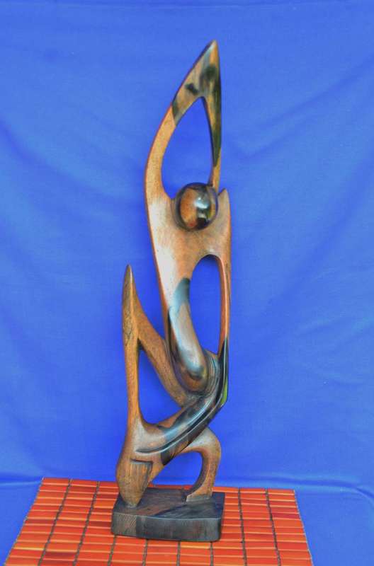 Ethnic Abstract Wooden Sculpture