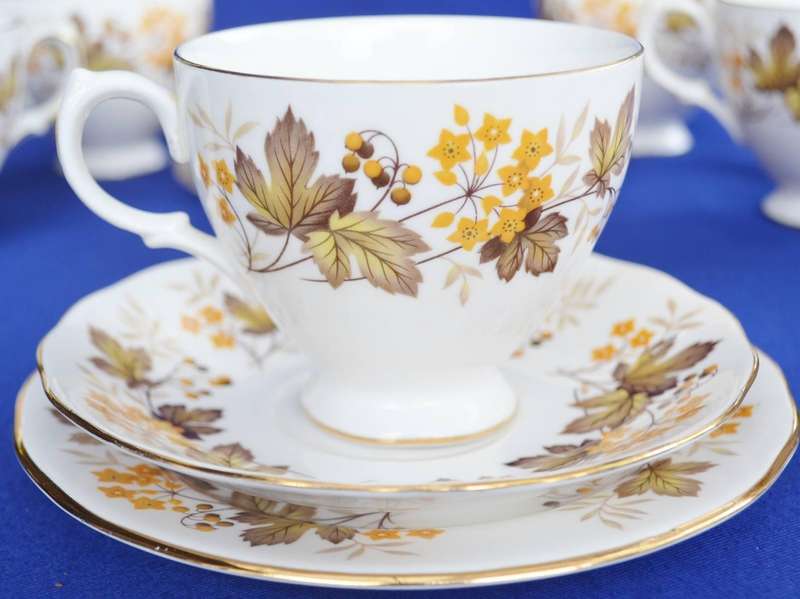 Royal Vale Vintage Bone China Trios x 4