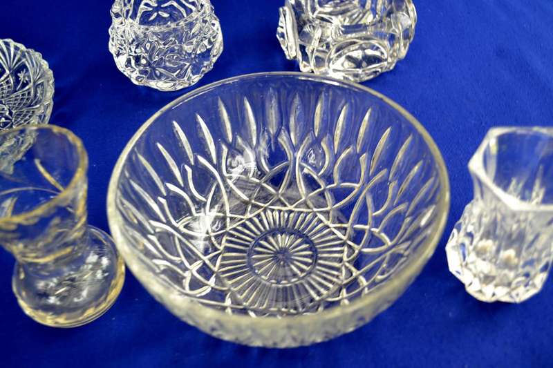 Assorted Vintage Cut Glass items  7 Pieces