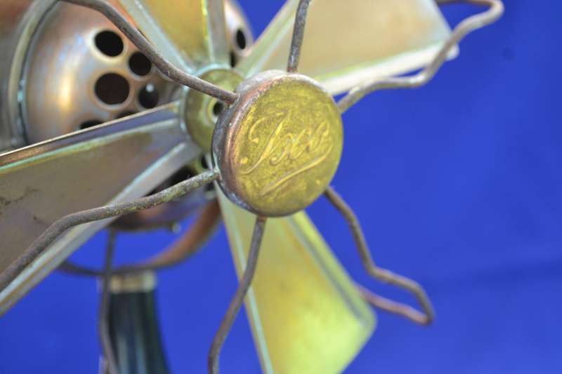 Vintage Heavy Brass Desk Fan