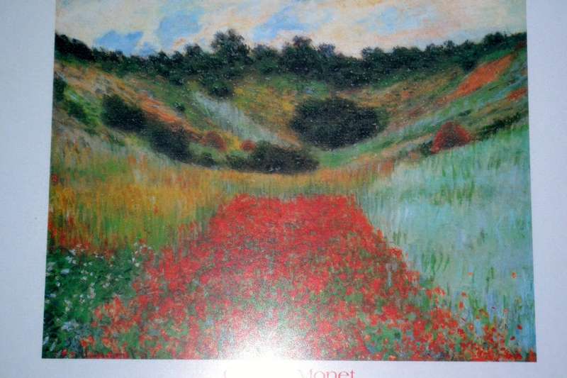 Claude Monet "Field of Poppies at Vetheuil"  framed Print