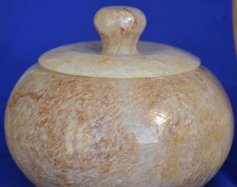 Vintage Three Piece Onyx Jar Set