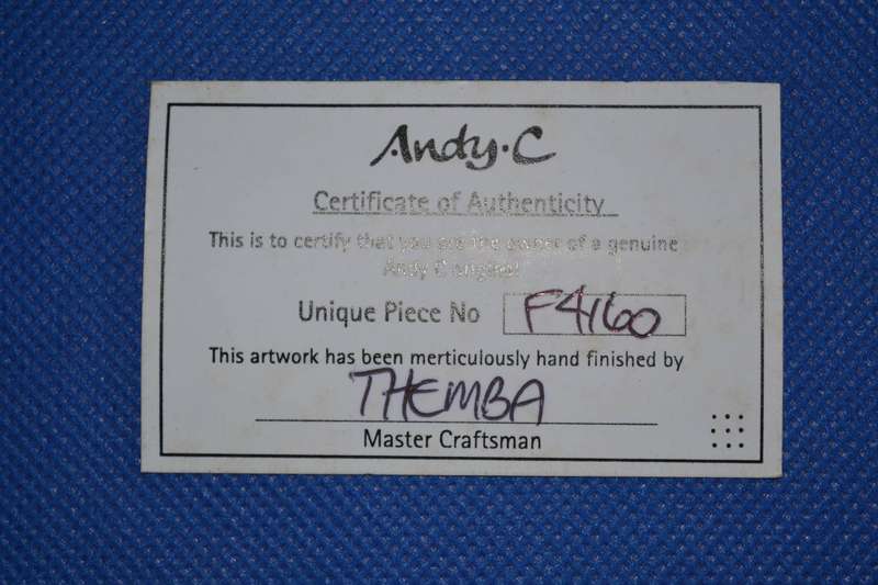 Genuine Andy C Original  Letter Opener in Original Box  with Certificate of authenticity