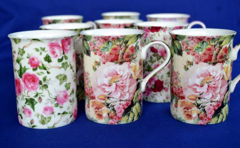 Maxwell & Williams Assorted Chintz Style Coffee Mugs - 9 Pieces