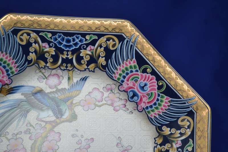 Large Vintage Genuine Imperial Imari Octagonal Plate