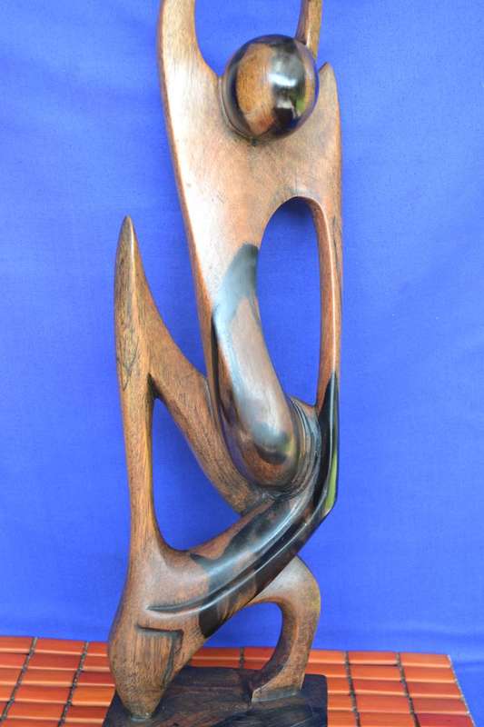 Ethnic Abstract Wooden Sculpture