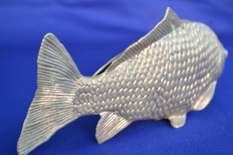 Vintage Metal Fish Letter Holder