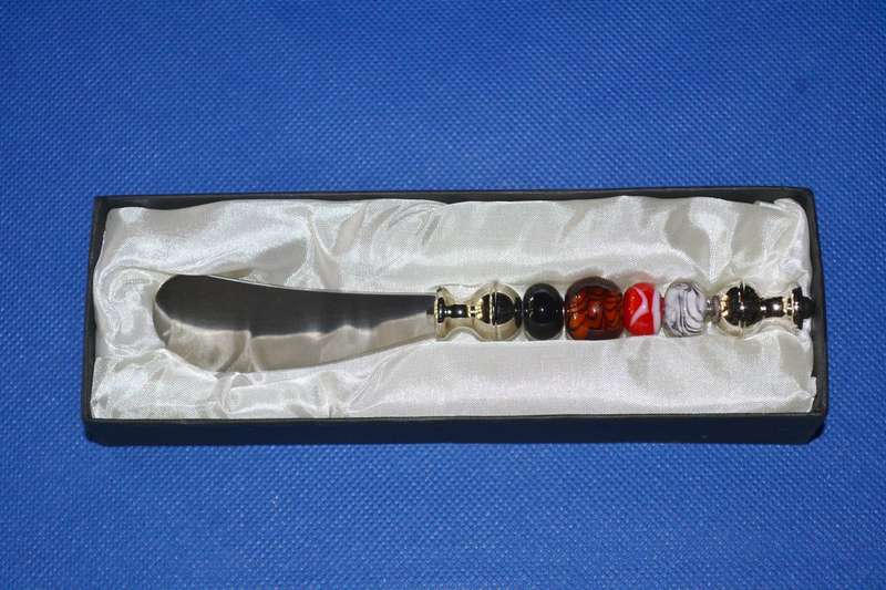 Murano Glass Beaded Butter Knife