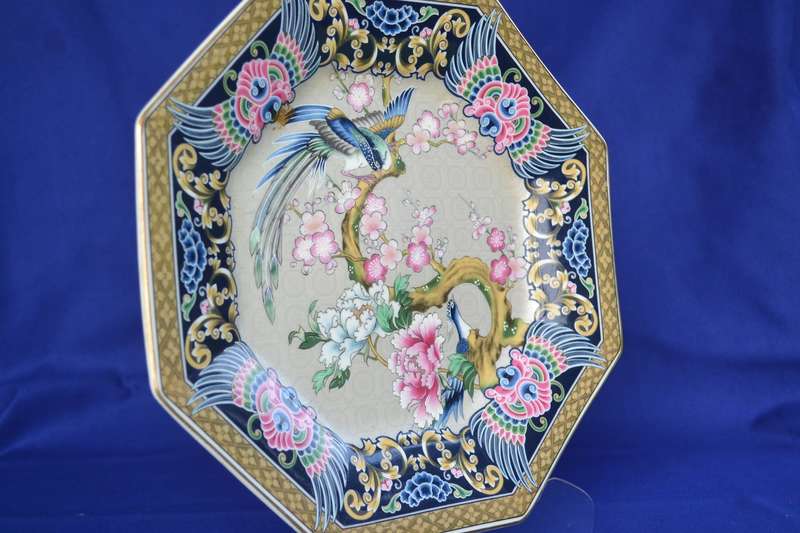 Large Vintage Genuine Imperial Imari Octagonal Plate