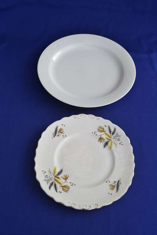 Vintage Plates - Noritake Arctic White and Colclough