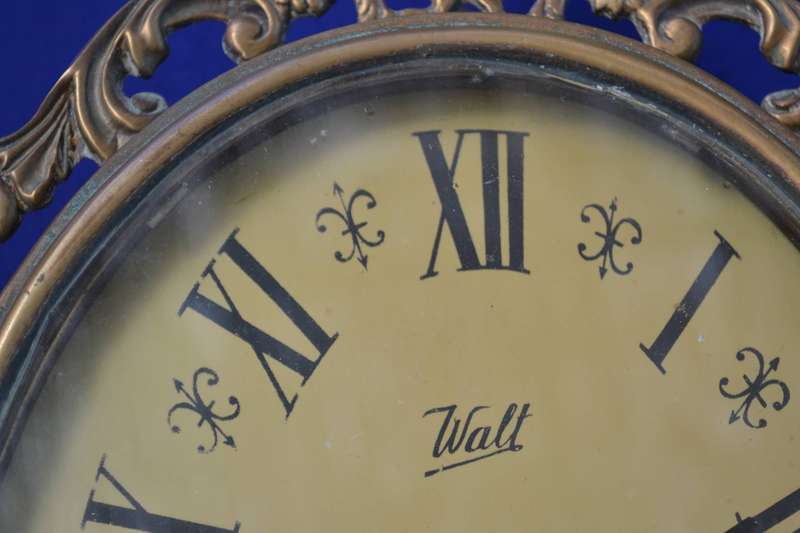 Vintage Ornate "Walt" Brass Wall Clock