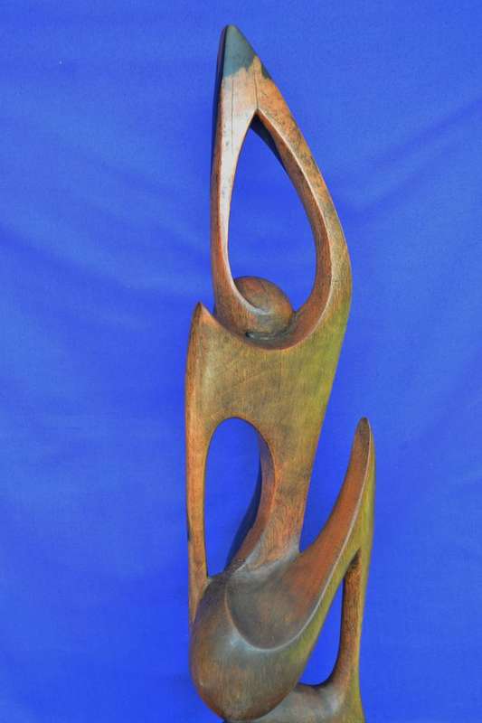 Ethnic Abstract Wooden Sculpture