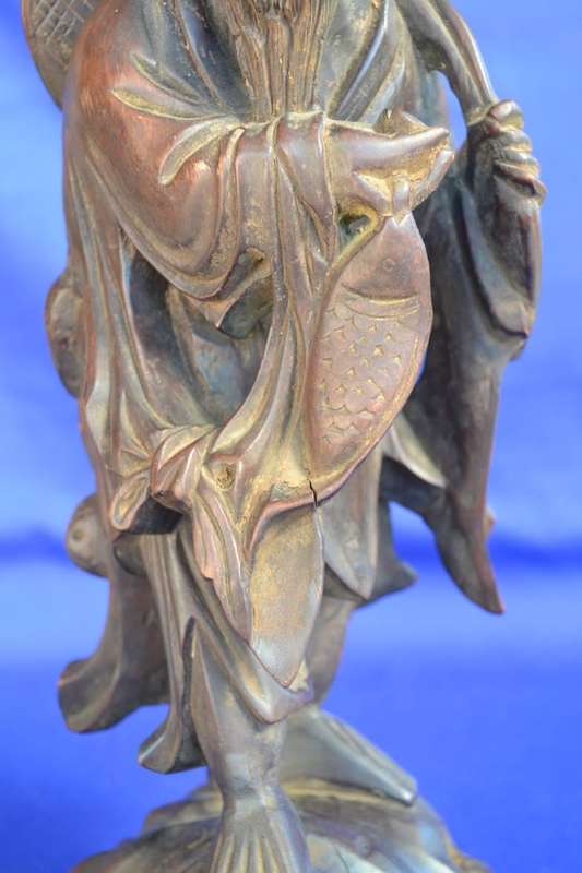 Chinese Hand Carved Wooden Statue - Vintage
