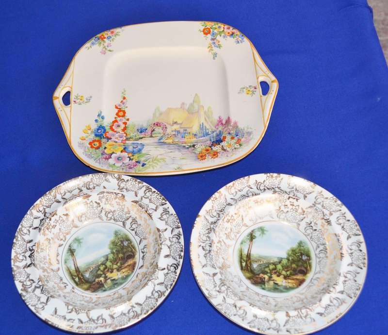 Hampton England Cake Plate - 2 x Genuine Lord Nelson Bowls