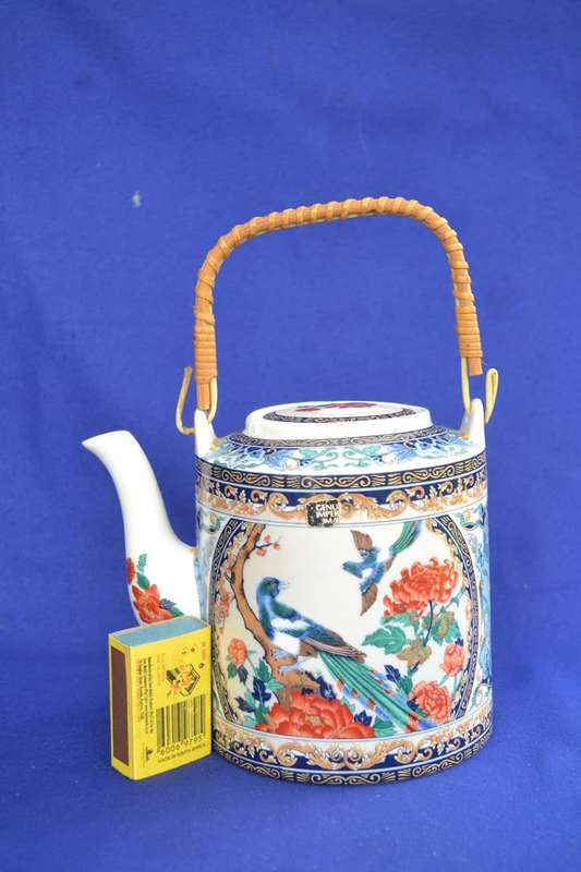 True Vintage Imperial Imari Tea Pot with Bamboo Handle