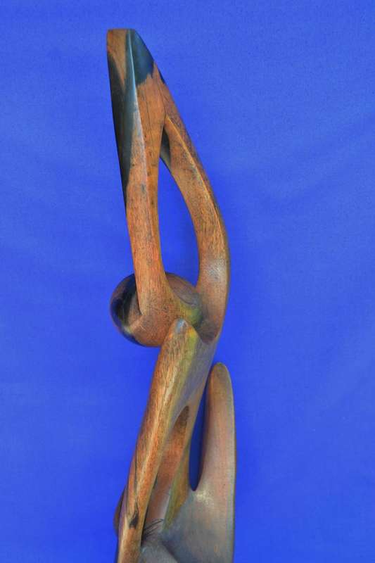 Ethnic Abstract Wooden Sculpture