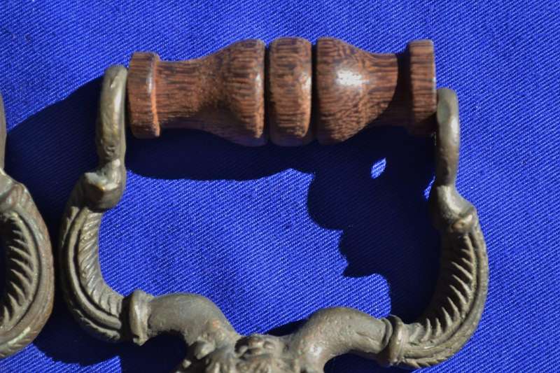 Pair of Vintage  Cast Metal Drawer Pulls / Handles
