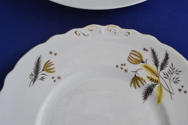 Vintage Plates - Noritake Arctic White and Colclough