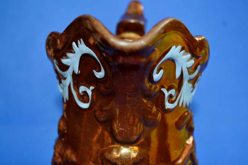 Antique Victorian  Copper Lustre "Dancing Ladies" Jug c1875