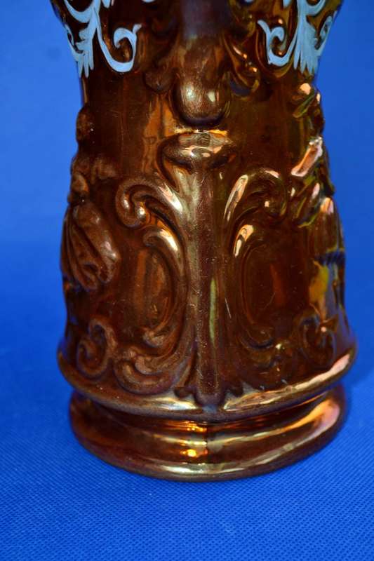 Antique Victorian  Copper Lustre "Dancing Ladies" Jug c1875