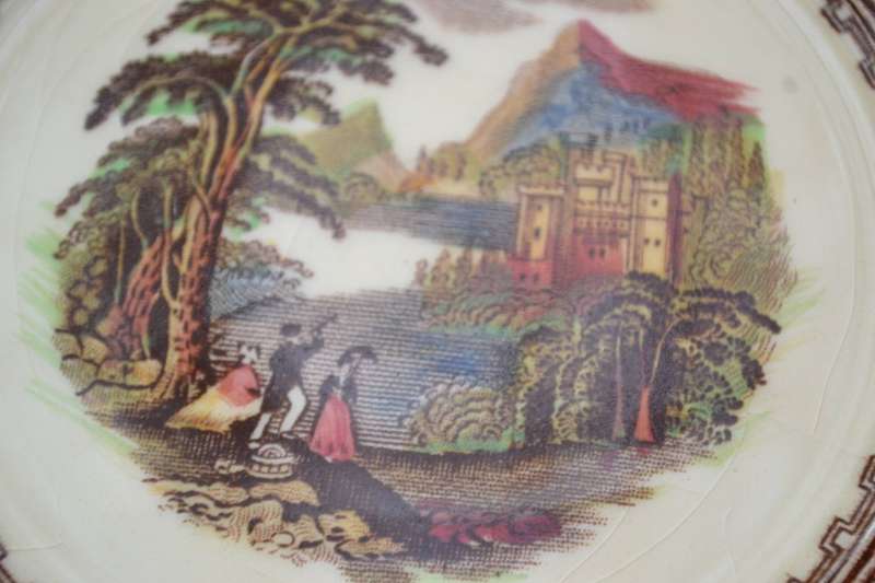 Antique Royal Staffordshire Pottery - Jenny Lind Tea for Two set - 9 Pieces