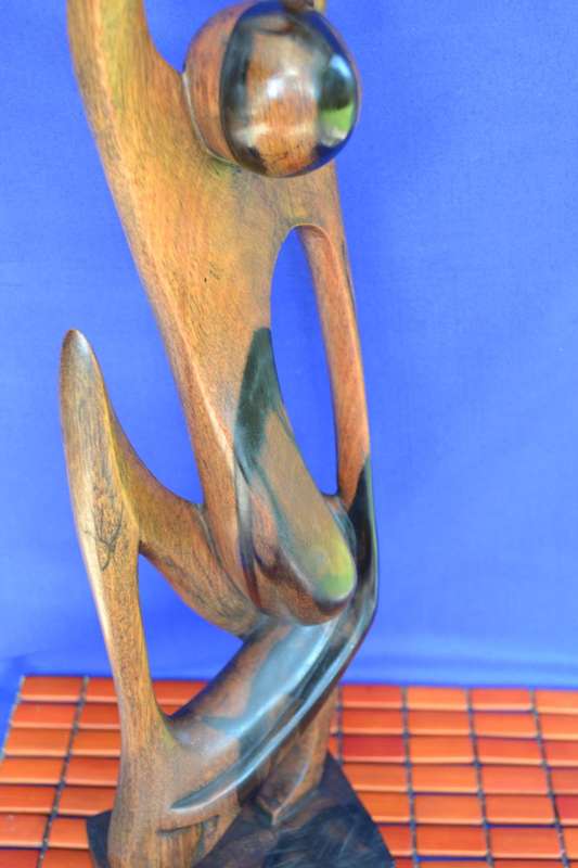 Ethnic Abstract Wooden Sculpture