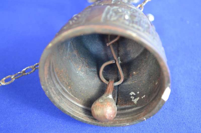 Antique Brass Monastery Door Bell - Wall Hanging with Pull Chain