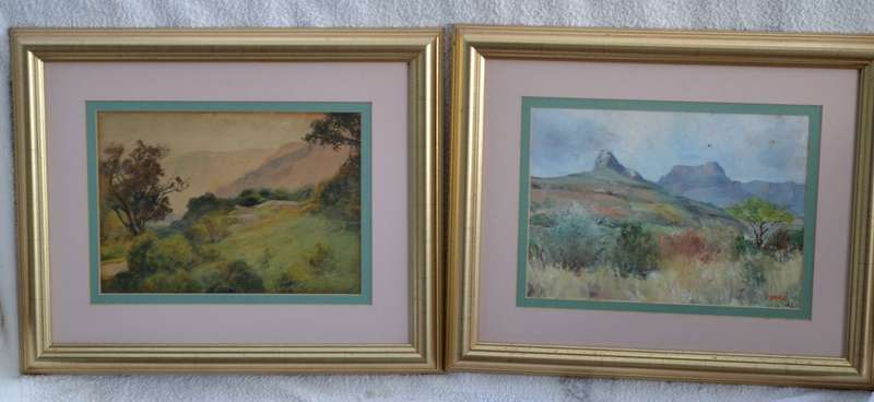 A Pair of Watercolour Landscape Paintings