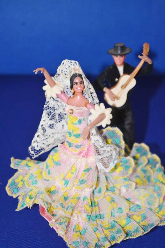 Vintage Marin Chichana Flamenco Dancer Dolls x 3 c1970's