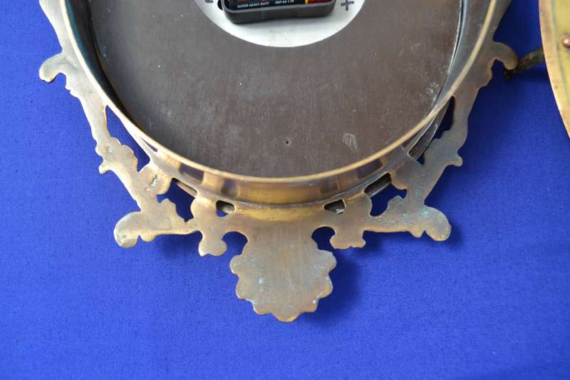 Vintage Ornate "Walt" Brass Wall Clock