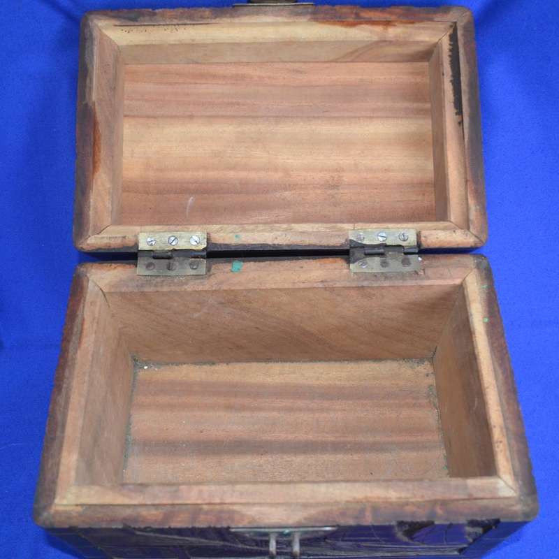Vintage Chinese Hand Carved Camphor Wood  Storage Box