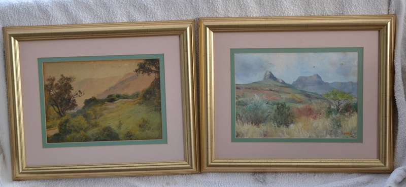 A Pair of Watercolour Landscape Paintings