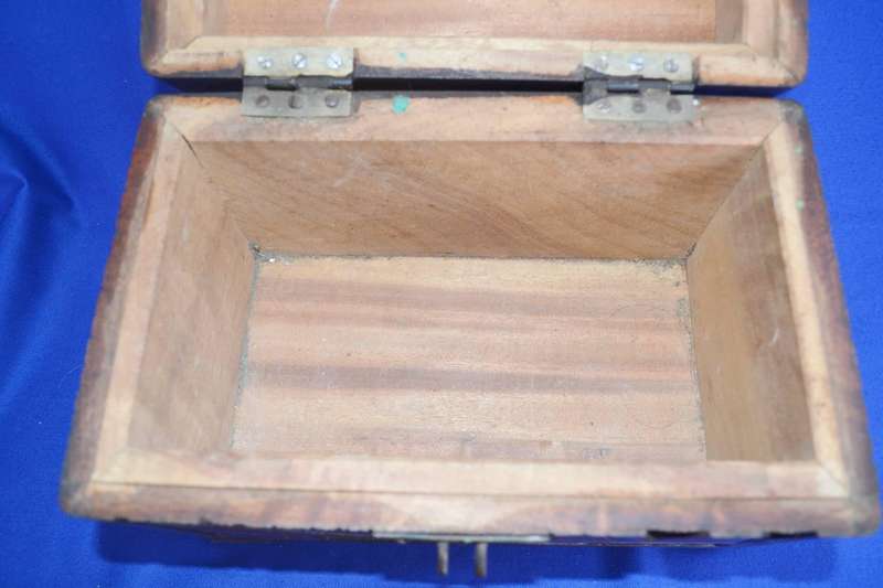 Vintage Chinese Hand Carved Camphor Wood  Storage Box