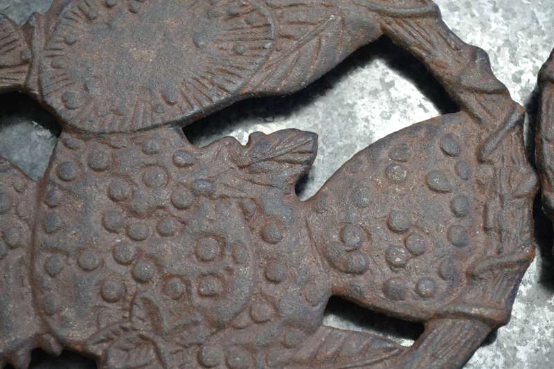 Vintage Cast Iron Trivets x 3