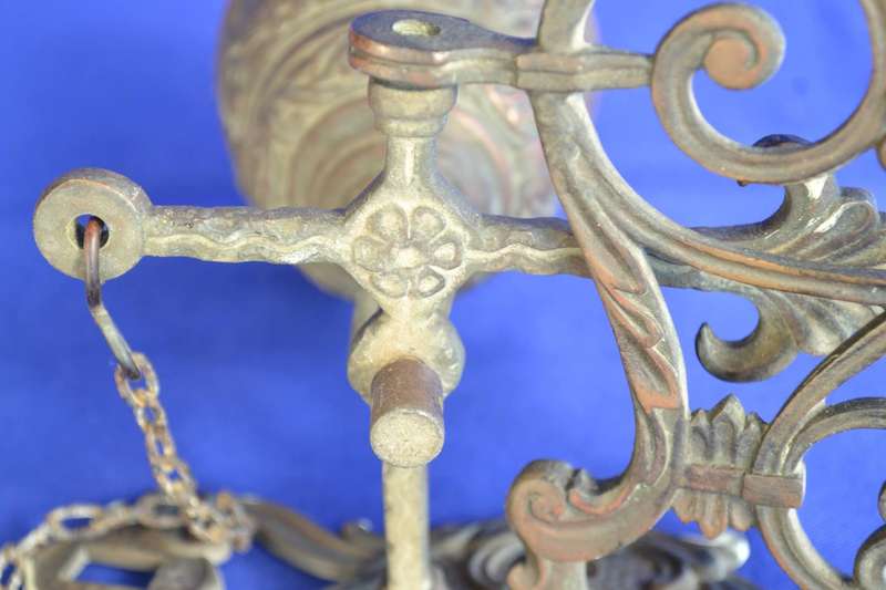Antique Brass Monastery Door Bell - Wall Hanging with Pull Chain