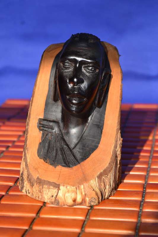 Vintage Hand Carved African Hard Wood head / Bust c1970's
