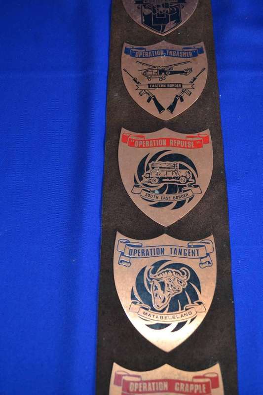 Copper Plaques of the Military Operations Areas - Rhodesian War 1973 -  1980