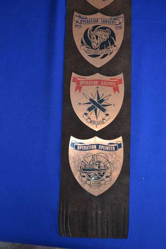 Copper Plaques of the Military Operations Areas - Rhodesian War 1973 -  1980