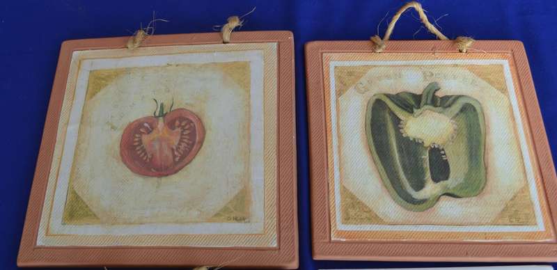 Selection of Clay and Ceramic Tiles - 5 Pieces
