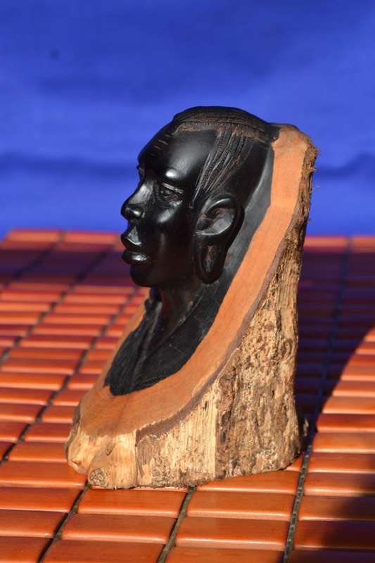Vintage Hand Carved African Hard Wood head / Bust c1970's