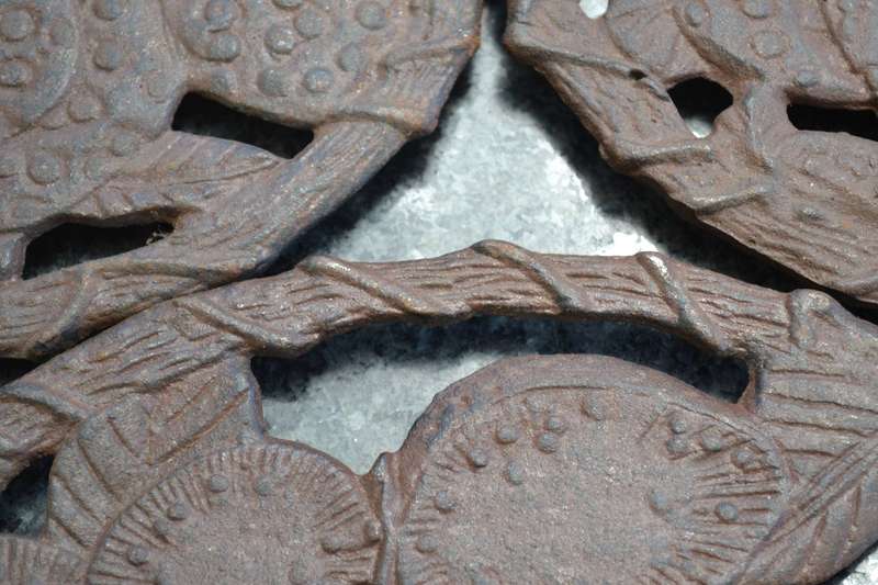 Vintage Cast Iron Trivets x 3