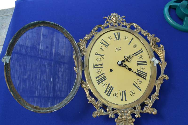 Vintage Ornate "Walt" Brass Wall Clock