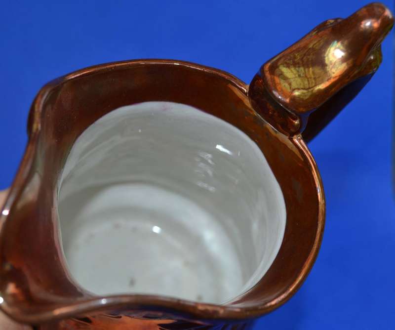 Antique Victorian  Copper Lustre "Dancing Ladies" Jug c1875