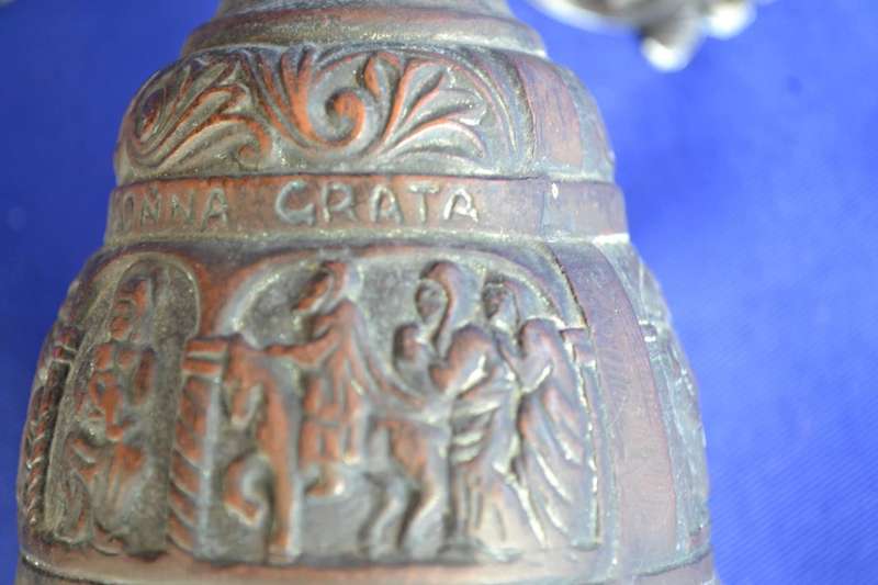 Antique Brass Monastery Door Bell - Wall Hanging with Pull Chain