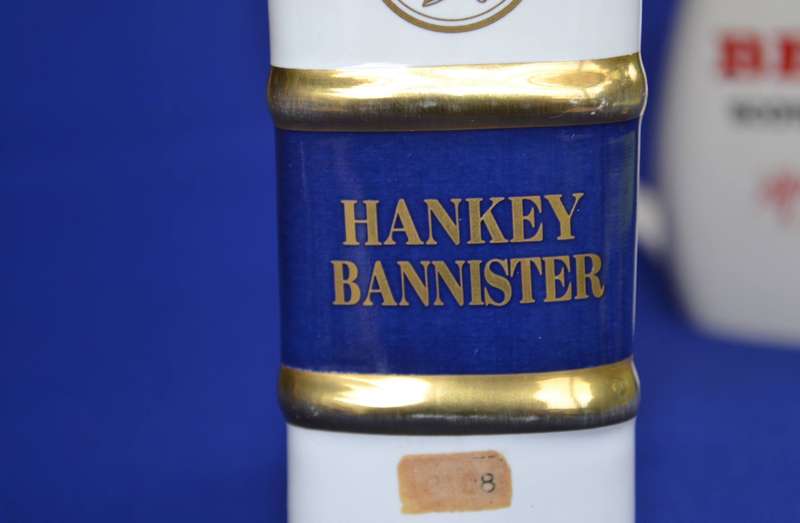 Hanky Banister Whisky book Decanter and Wade Bells Water Jug
