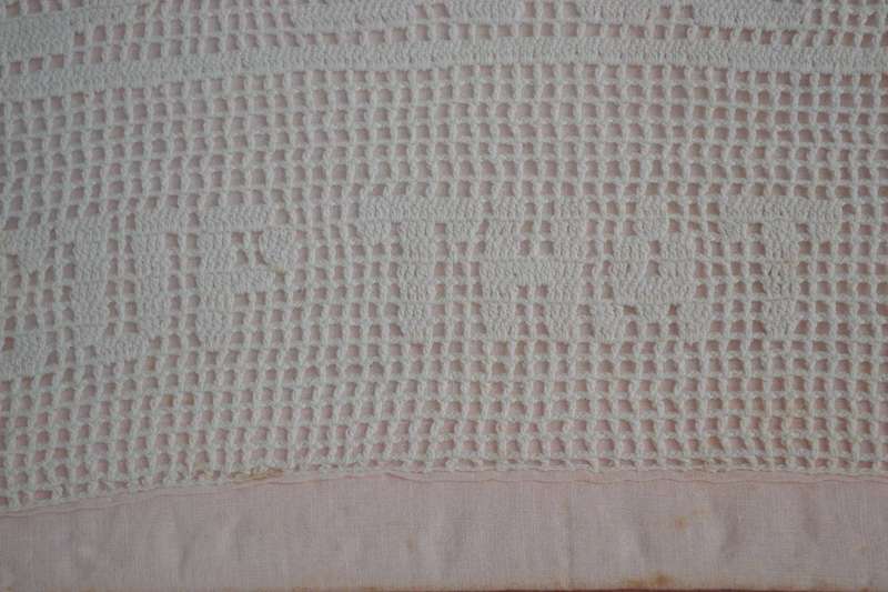 Framed Vintage Mary Card  Fillet Crochet Tea Cosy - The Cup That Cheers
