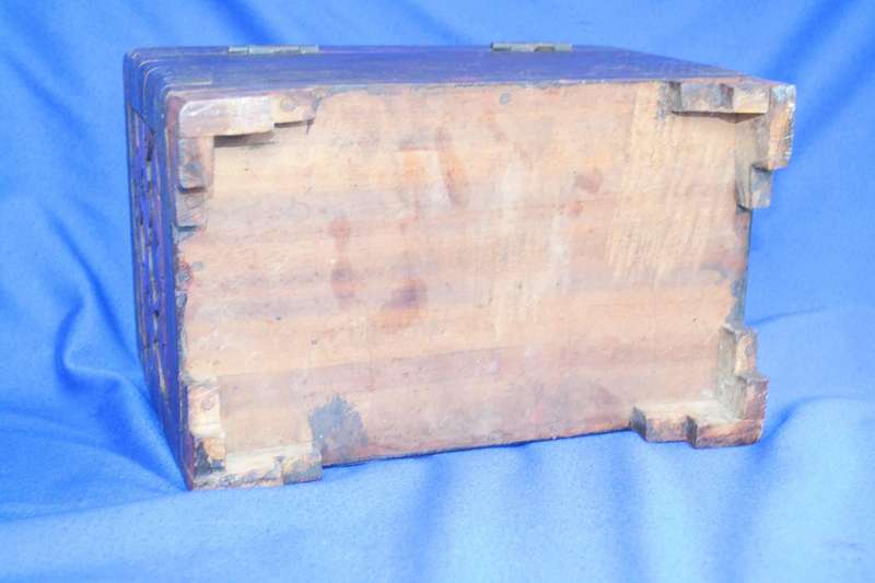 Vintage Chinese Hand Carved Camphor Wood  Storage Box